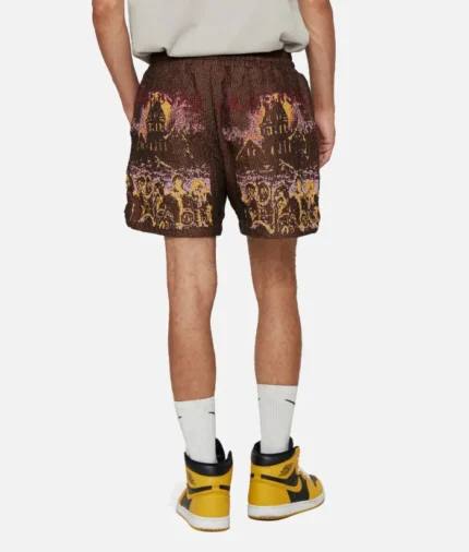 Valabasas Ghost Hands Brown Tapestry Shorts