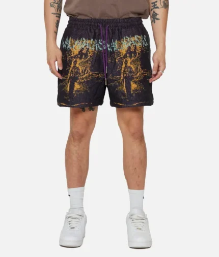 Valabasas Ghost Hands Purple Tapestry Shorts