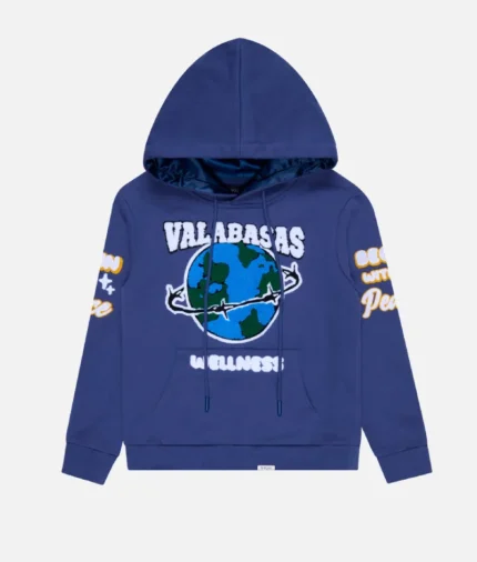 Valabasas Harmony Fleece Hoodie Navy Blue